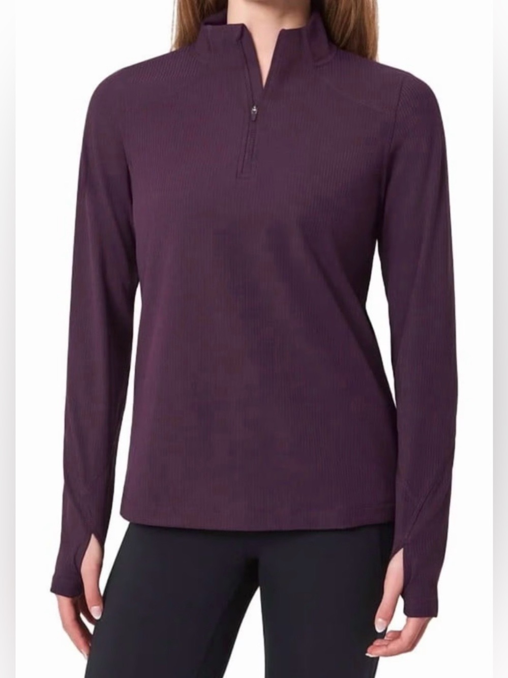 Mondetta 1/4 Zip Pullover Athletic Top In Purple Size M